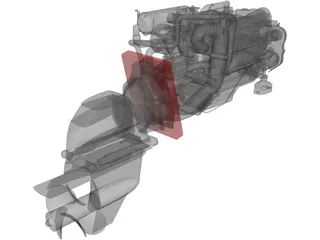 Yanmar Diesel Engine 3D Model preview