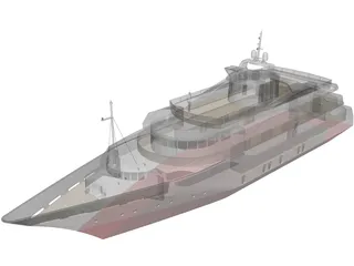 Yacht 3D Model preview