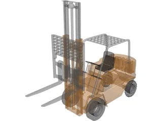 Forklift 3D Model preview