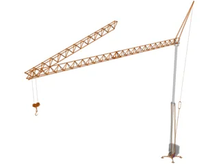 IGO 50 Self Erecting Tower Crane 3D Model preview