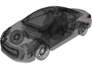 Peugeot 308 CC (2012) 3D Model preview
