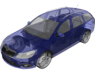 Skoda Octavia RS Combi (2010) 3D Model preview