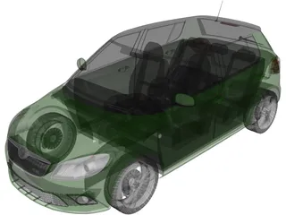 Skoda Fabia RS (2010) 3D Model preview
