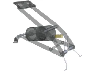Bicycle Floor Pump 3D Model preview