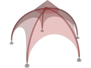 Tent 5 Legs 3D Model preview