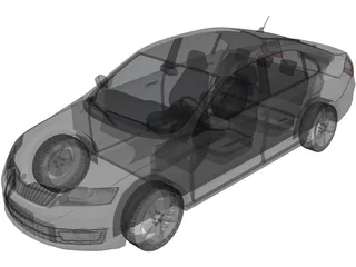 Skoda Rapid (2013) 3D Model preview