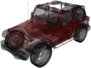 Jeep Wrangler Rubicon (2007) 3D Model preview
