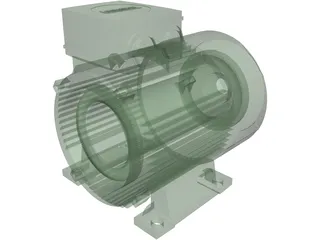 Siemens Electric Motor 3D Model preview