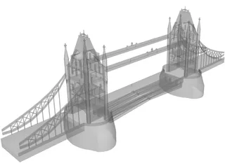 London Tower Bridge 3D Model preview