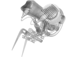 Crawling Robot 3D Model preview