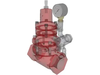 Kimray Pressure Regulator 3D Model preview
