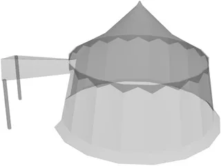 Roman Big Tent 3D Model preview