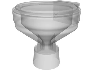 Electric Toilet 3D Model preview