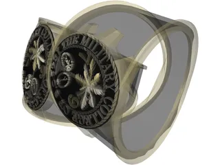 Citadel School Ring 3D Model preview
