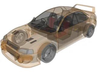 Subaru Impreza Coupe 3D Model preview