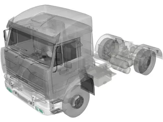 Kamaz 6460 Truck 3D Model preview