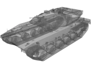 Merkava Tank 3D Model preview