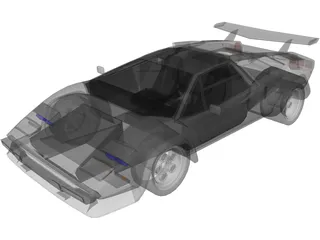 Lamborghini Countach LP500 3D Model preview