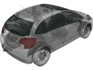Citroen C3 (2010) 3D Model preview