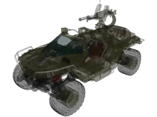 M12 FAV Warthog 3D Model preview
