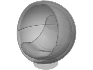 Egg Chair 3D Model preview