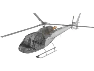 Eurocopter AS-350 3D Model preview