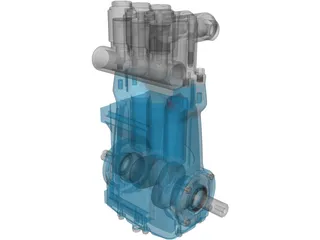 CAT 2510 High Pressure Pump 3D Model preview
