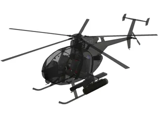 MD Helicopters MH-6 Little Bird 3D Model preview