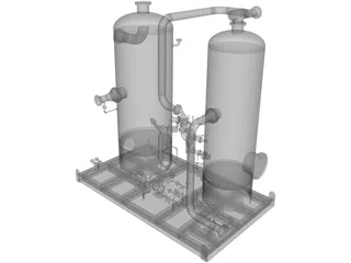 Vent Scrubber Skid 3D Model preview