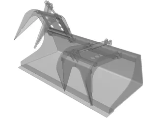 Grapple Bucket 3D Model preview
