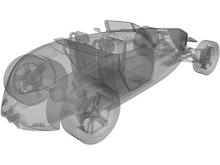 Sabre Hot Rod Concept 3D Model preview