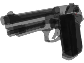 Beretta M9 3D Model preview