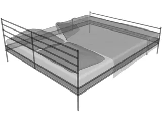 Bed Double 3D Model preview