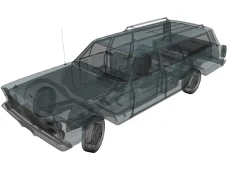 Ford Country Squire (1966) 3D Model preview