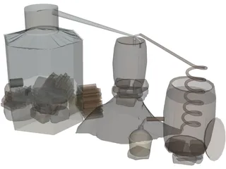 Moonshine Still 3D Model preview