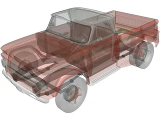 Chevrolet C60 Pickup Dually (1966) 3D Model preview