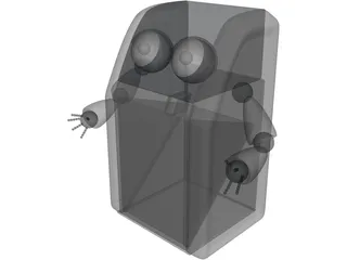 Robo Garbage Trash Refuse Debris 3D Model preview