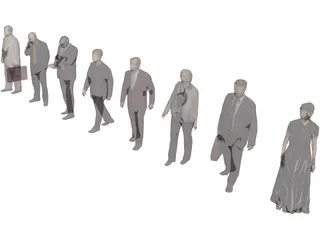People Collection Low-Poly 3D Model preview