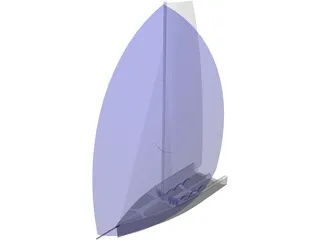 Mini Sail Boat 3D Model preview
