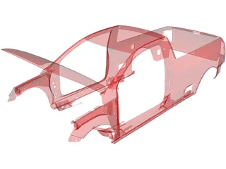 Volkswagen Pickup Body 3D Model preview