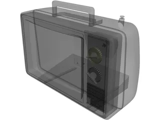 Old TV 3D Model preview
