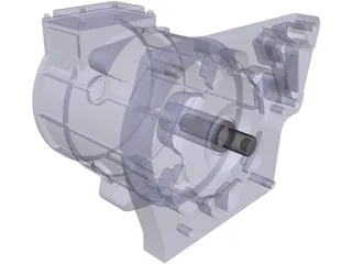 EV Motor 3D Model preview