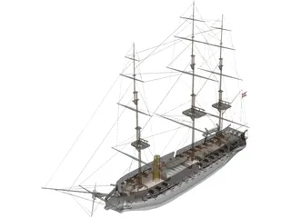 Jylland Frigate 3D Model preview