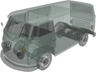 Volkswagen Kombi Type 2 3D Model preview