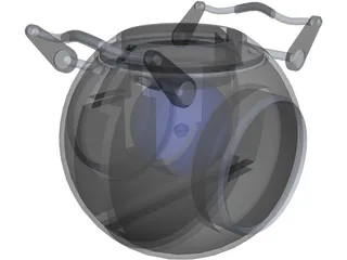 Portal 2 Game Character Wheatley 3D Model preview