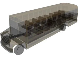 School Bus 3D Model preview