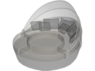Arena Varaschin Sofa 3D Model preview