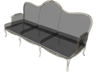 Chevigny Sofa 3D Model preview