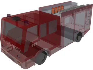 Iveco Firetruck 3D Model preview