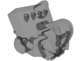 Honda CBR600RR Engine 3D Model preview